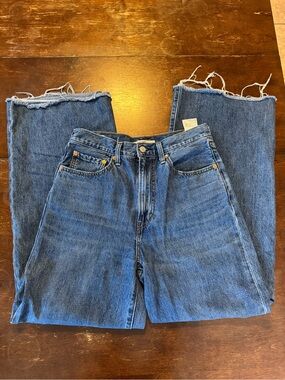 Levi's Blue Wide Leg Flared Jeans - Rib Cage